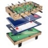 4-in-1 Multi Game Table Set w/ Air Hockey, Table Tennis, Billiards, Foosball. Appears New