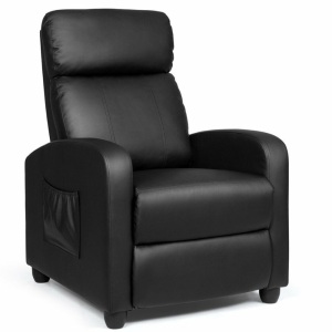 Pu Leather Massage Recliner Chair With Footrest