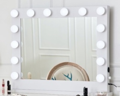 Hollywood Makeup Mirror w/ (14) LED Bulbs. E-Commerce Return. Tested/Works. 