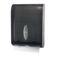 Georgia Pacific Locking&nbsp;C-Fold/Multifold Towel Dispenser, Translucent Smoke. Appears New&nbsp;