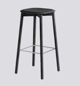 Lot of (2) Soft Edge 32 Barstools, Black Oak 