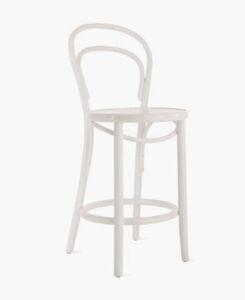 Era Counter Height Stool with Back, White 