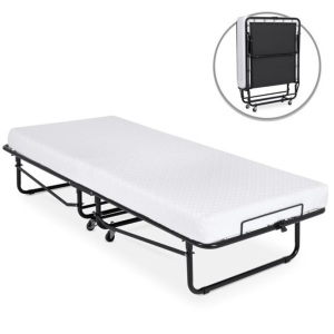 Folding Rollaway Cot Size Mattress Bed, Twin 