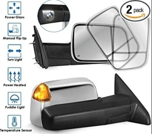 MOSTPLUS Power Heated Towing Mirrors w/ Lamp & Running Light. Compatible for 2003-2006 Chevy Silverado Surburban Tahoe GMC Sierra Yukon. Appears New 