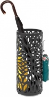Modern Spherical Metal Entryway Umbrella Storage Stand w/ 2 Hooks, Drain Tray, Floor Protection&nbsp;