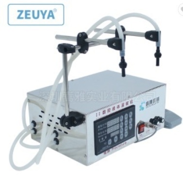 Double Filling Head Electric Pump Liquid Filling Machine KC-280II. Powers On/ Not Tested Further. E-Commerce/Condition Unknown 