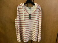 Natural Reflections Women's Stripe Hoodie, Large, Appears New