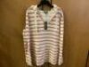 Natural Reflections Women's Stripe Hoodie, Large, Appears New