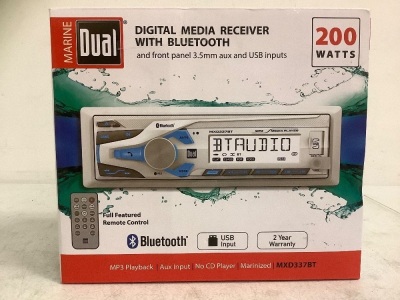 Marine Dual Digital Media Receiver w/ Bluetooth, E-Commerce Return