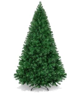 6' Premium Artificial Pine Christmas Tree w/ 1,000 Tips, Foldable Metal Base 