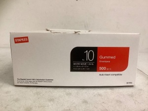 Box of Staples No. 10 Gummed Envelopes, Appears New