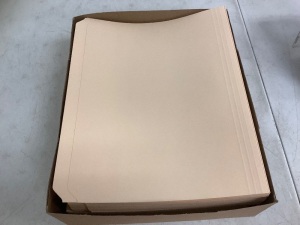 Box of TruRed Single Tab Reinforced File Folders, Appears New