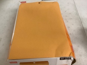 Box of Staples 9x12 Clasp Gummed Envelopes, Appears New