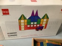 BCP 110 Piece Rainbow Magnetic Building Tiles, Appears New, Appears Complete