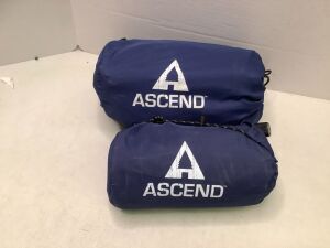 Lot of (2) Ascend Self Inflating Sleeping Pad, Ecommerce Return