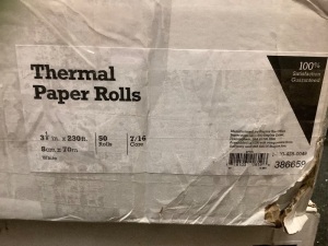 Box of Thermal Paper Rolls, Appears New