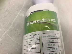 Shower Curtain Rod w/ Rings, Appears new