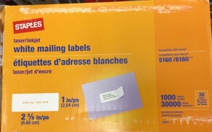 White Mailing Labels