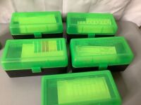 Lot of (5) MTM 50 Rd. Rifle Storage Containers