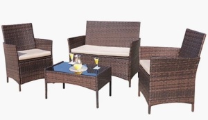 4 pc Patio Furniture Set, May Vary From Stock Photo, Possible Missing Parts, Appears New