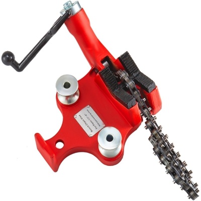 Screw Bench Chain Vise 1/4"-6" Heavy Duty Fits Rigid Cast Iro Conduit Holder. Appears New