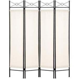 4-Panel Folding Privacy Screen Room Divider Decoration Accent, 6ft