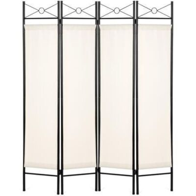 4-Panel Folding Privacy Screen Room Divider Decoration Accent, 6ft