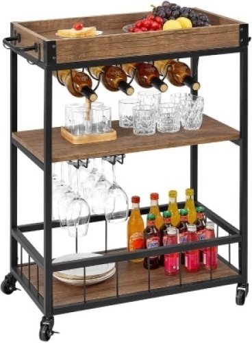 Kealive Bar/Wine&nbsp;Cart On Wheels. Appears New