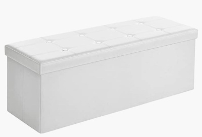 Folding Storage Ottoman Bench, Appears New