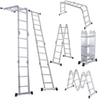LUISLADDERS 7 in 1&nbsp;Folding&nbsp;Multi-Purpose Aluminium Extension Ladder, 12.5 Feet