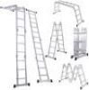 LUISLADDERS 7 in 1&nbsp;Folding&nbsp;Multi-Purpose Aluminium Extension Ladder, 12.5 Feet