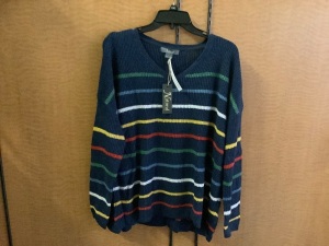 Natural Reflections Striped Sweater, Large, Appears New