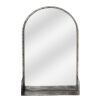 Metal Wall Hanging Accent Mirror with Shelf 