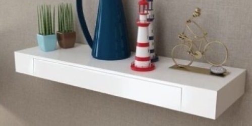 vidaXL Floating Wall Shelf&nbsp;with Drawer, Appears new, Retail 179.99