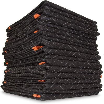 WEN 272812 72-Inch by 80-Inch Heavy Duty Padded Moving Blankets, 12 Pack