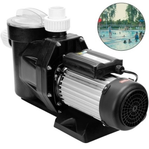 2.5HP Self-Priming, Hi-Flo&nbsp;Swimming Pool Pump w/ Strainer Basket. For&nbsp;In-Ground or&nbsp;Above Ground Pool. Appears New.