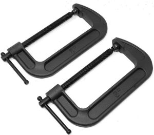 WEN CLC630 Heavy-Duty Cast Iron C-Clamps with 6-Inch Jaw Opening and 2.75-Inch Throat, 2 Pack