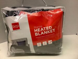 BCP Sherpa Heated Blanket, Powers On, Appears New