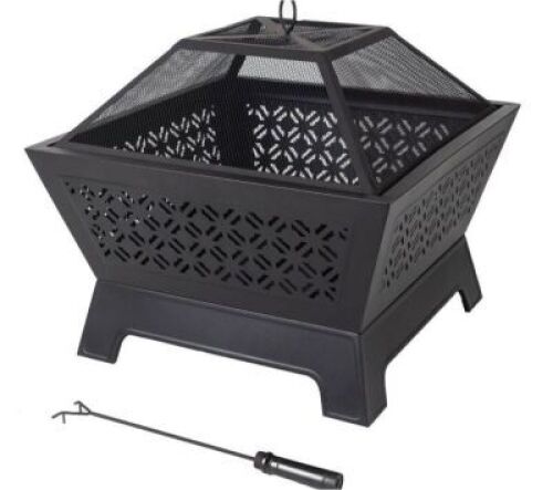 Calipso 26" Square Wood Burning Fire Pit