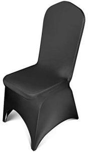 Vevor 100 Pack Black Chair Covers. Made of Polyester and Spandex. Appears New