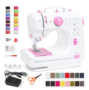 6V Portable Foot Pedal Sewing Machine w/ 12 Stitch Patterns, Appears New