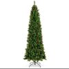 6' Pre-Decorated Spruce Pencil Christmas Tree w/ Berries, Pine Cones