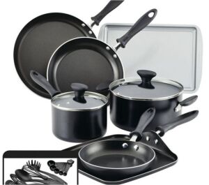 Farberware Reliance 19pc Aluminum Nonstick Cookware Set with Prestige Tools