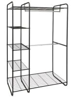Freestanding Closet Black/Silver