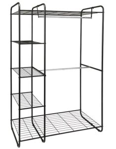 Freestanding Closet Black/Silver