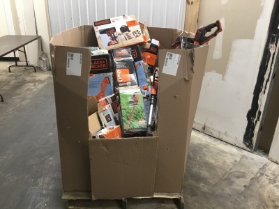 Pallet of Black & Decker Tools. E-Commerce Return. Untested. Some Appear Used & Some Appear New. 