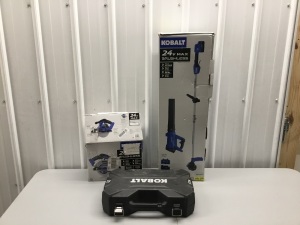 Lot of Kobalt 24V Tools; Circular Saw, Sawzall, Weedeater/Blower Combo. E-Commerce. Some Appear New & Some Used. SEE PICS. Untested.  