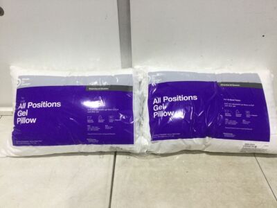 Lot of (2) Microgel All Positions Bed Pillows