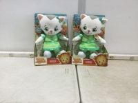 Lot of (2)&nbsp;Daniel Tiger's Neighborhood Friend Katerina Kittycat Plush, 12 inches&nbsp;&nbsp;