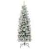 6'&nbsp;Pre-Lit Snow Flocked Artificial Pencil Christmas Tree&nbsp;